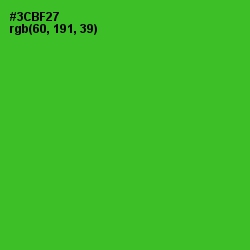 #3CBF27 - Forest Green Color Image