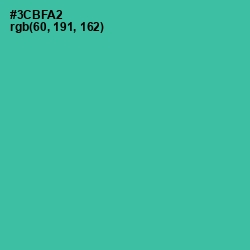 #3CBFA2 - Pelorous Color Image