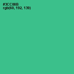 #3CC08B - Shamrock Color Image