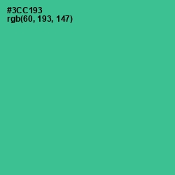 #3CC193 - Shamrock Color Image