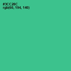 #3CC28C - Shamrock Color Image
