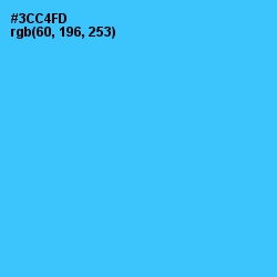 #3CC4FD - Turquoise Color Image