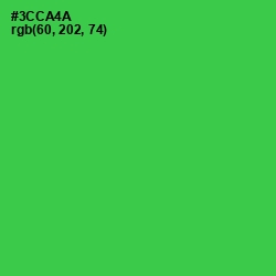 #3CCA4A - Malachite Color Image