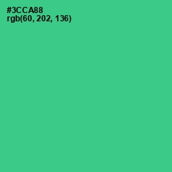 #3CCA88 - Shamrock Color Image