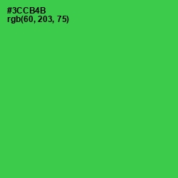 #3CCB4B - Malachite Color Image