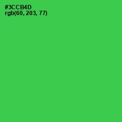 #3CCB4D - Malachite Color Image