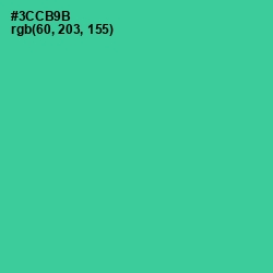 #3CCB9B - Shamrock Color Image