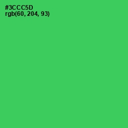 #3CCC5D - Malachite Color Image