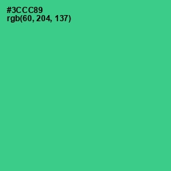 #3CCC89 - Shamrock Color Image