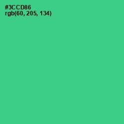#3CCD86 - Shamrock Color Image
