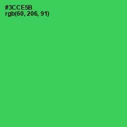 #3CCE5B - Malachite Color Image