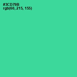 #3CD79B - Shamrock Color Image