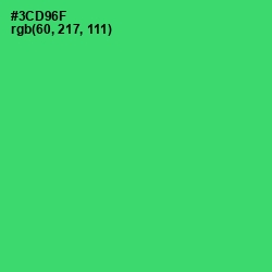 #3CD96F - Malachite Color Image