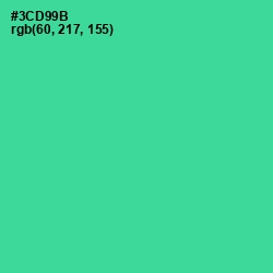 #3CD99B - Shamrock Color Image