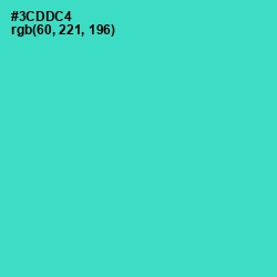 #3CDDC4 - Turquoise Color Image