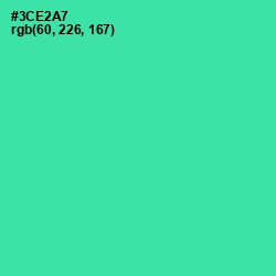 #3CE2A7 - Shamrock Color Image