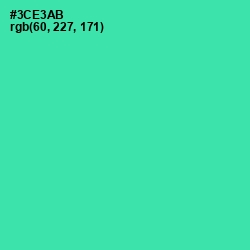 #3CE3AB - Shamrock Color Image