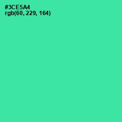 #3CE5A4 - Shamrock Color Image