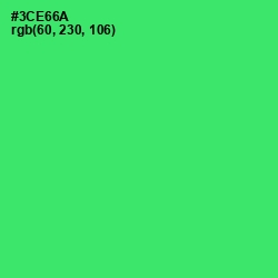 #3CE66A - Malachite Color Image