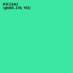 #3CE6A3 - Shamrock Color Image