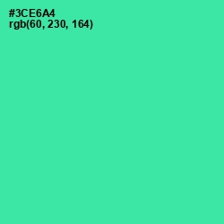#3CE6A4 - Shamrock Color Image