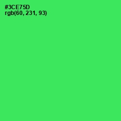 #3CE75D - Malachite Color Image