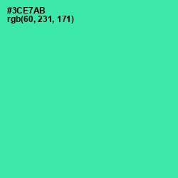 #3CE7AB - Shamrock Color Image