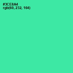 #3CE8A4 - Shamrock Color Image