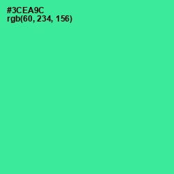 #3CEA9C - Shamrock Color Image