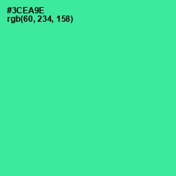 #3CEA9E - Shamrock Color Image
