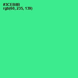 #3CEB8B - Shamrock Color Image