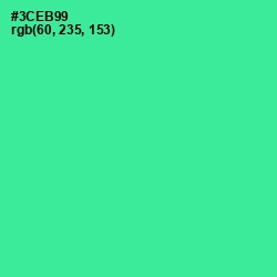 #3CEB99 - Shamrock Color Image