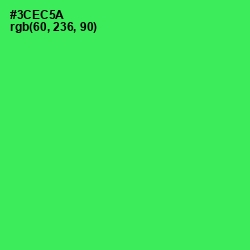 #3CEC5A - Malachite Color Image