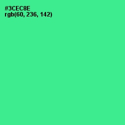 #3CEC8E - Shamrock Color Image