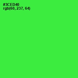 #3CED40 - Malachite Color Image