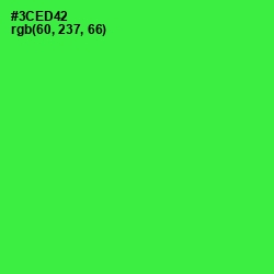 #3CED42 - Malachite Color Image