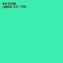 #3CEDB0 - Shamrock Color Image