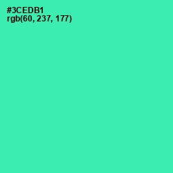 #3CEDB1 - Shamrock Color Image