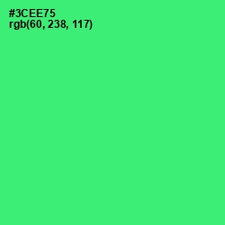 #3CEE75 - Spring Green Color Image