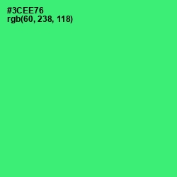 #3CEE76 - Spring Green Color Image