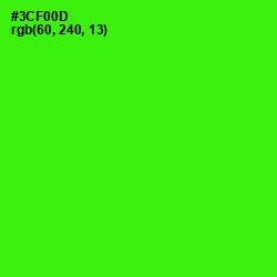 #3CF00D - Harlequin Color Image