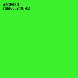 #3CF02D - Harlequin Color Image