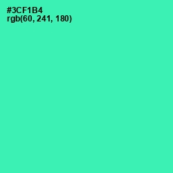 #3CF1B4 - Shamrock Color Image