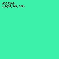 #3CF2A9 - Shamrock Color Image