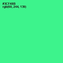 #3CF48B - Shamrock Color Image