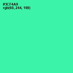 #3CF4A9 - Shamrock Color Image