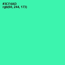 #3CF4AD - Shamrock Color Image