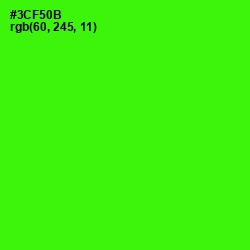 #3CF50B - Harlequin Color Image