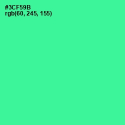 #3CF59B - Shamrock Color Image