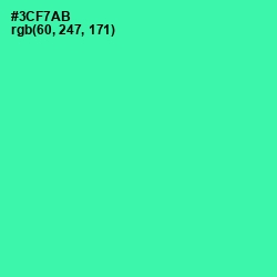 #3CF7AB - Shamrock Color Image